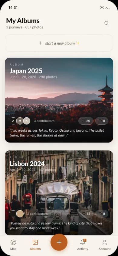 My Albums in Momentbound